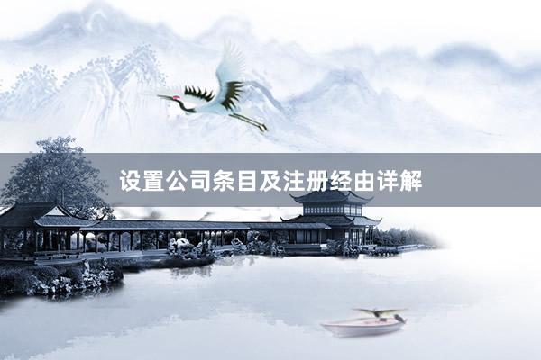 设置公司条目及注册经由详解