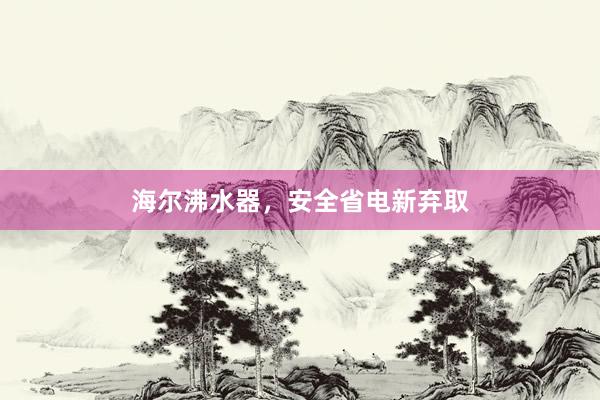 海尔沸水器，安全省电新弃取